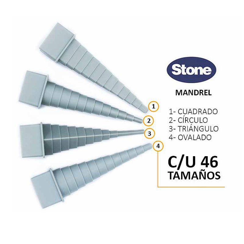 Mandrel x 4 STONE / Kit / Ref-8677-1 / ref - 8677-1