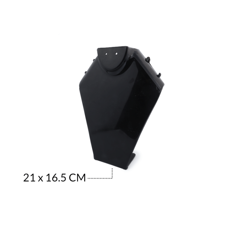 Exhibidor Cuello acrilico plano grande negro 16.5 x 21 cm / x und / REF-8719NN