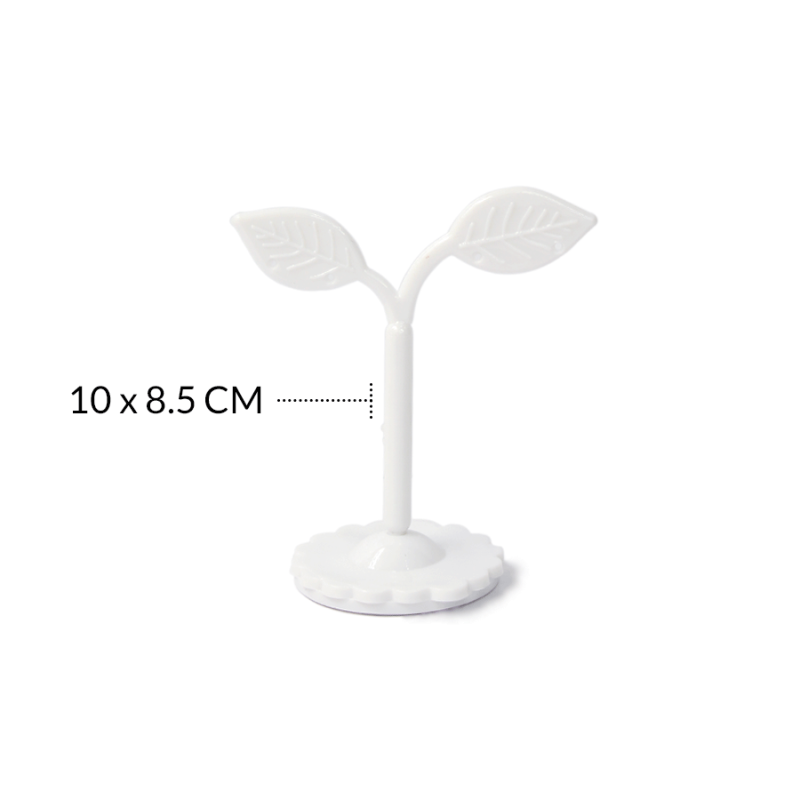 Exhibidor acrilico para arete arbol mini 8.5x10cm color blanco / x unidad / Ref-8743-1BL / REF-8743-1BL