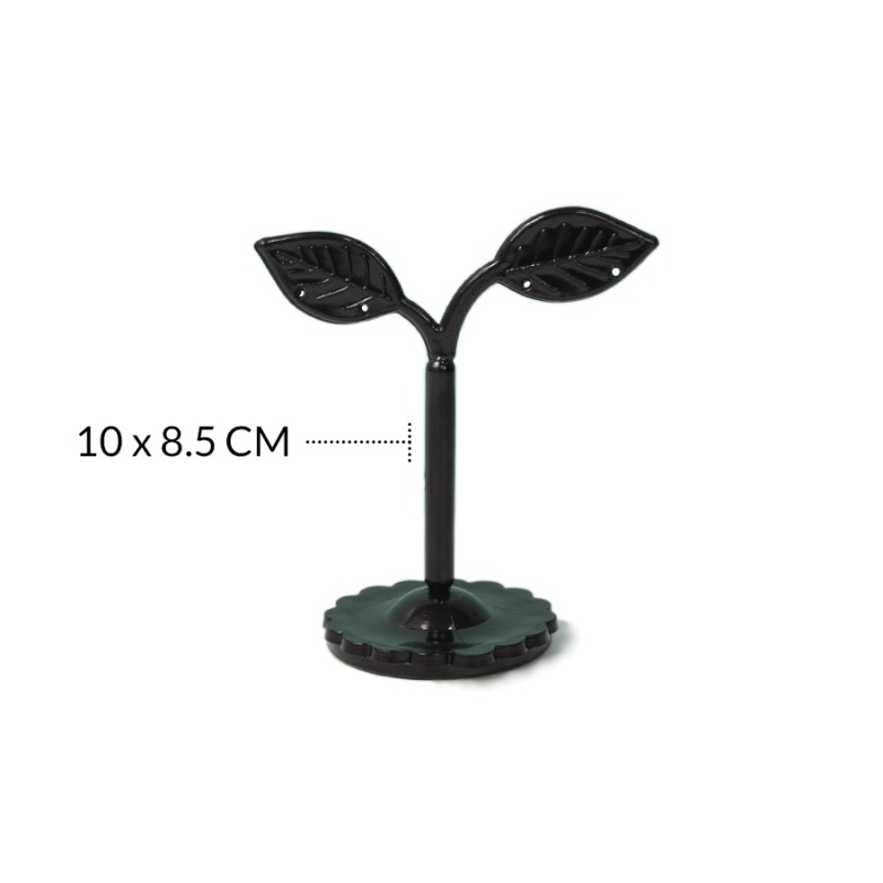 Exhibidor acrílico para arete árbol mini 10x 8.5 cm color negro / x unidad / Ref-8743-1NN / REF-8743-1NN