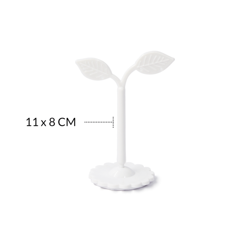 Exhibidor acrilico para arete arbol mediano 8 x 11 cm color blanco / x und / REF-8743-2BL