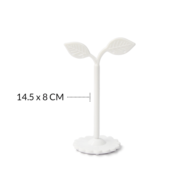 Exhibidor acrílico para arete árbol grande 14.5 x 8 cm color blanco / x unidad  / REF-8743-3BL