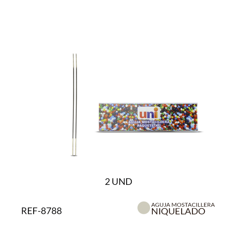 Aguja mostacillera larga (UNIP) / x par / Ref-8788