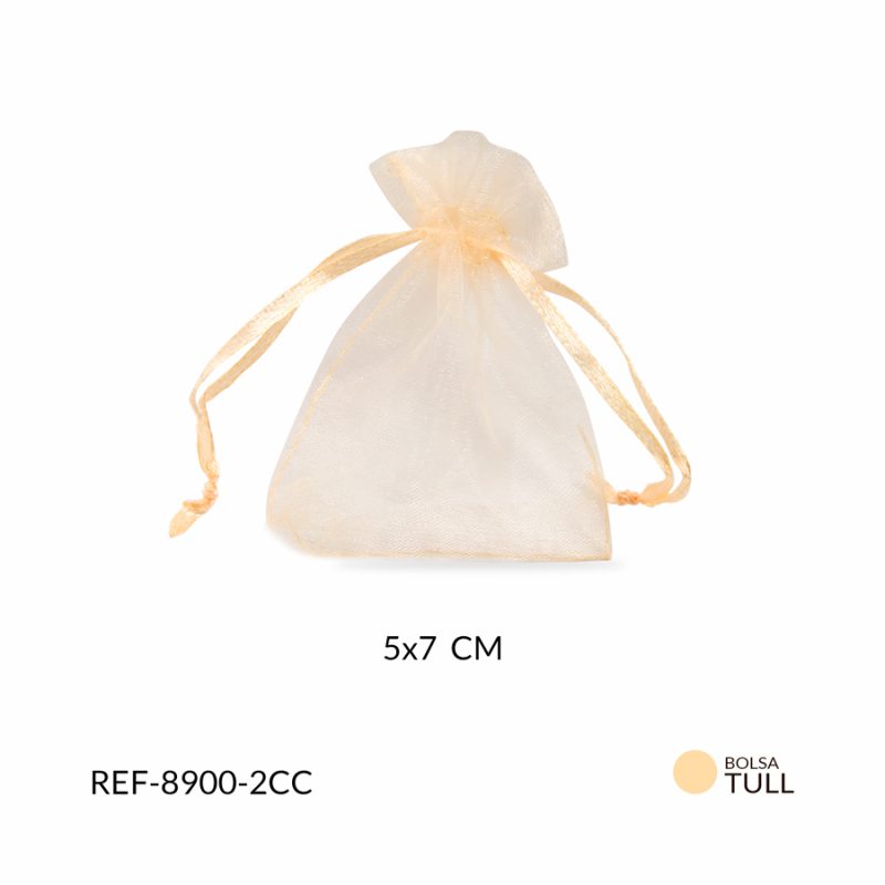 Bolsa Tull Curuva 5 x 7 cm / paquete x 6 unidades / Ref-8900-2CC