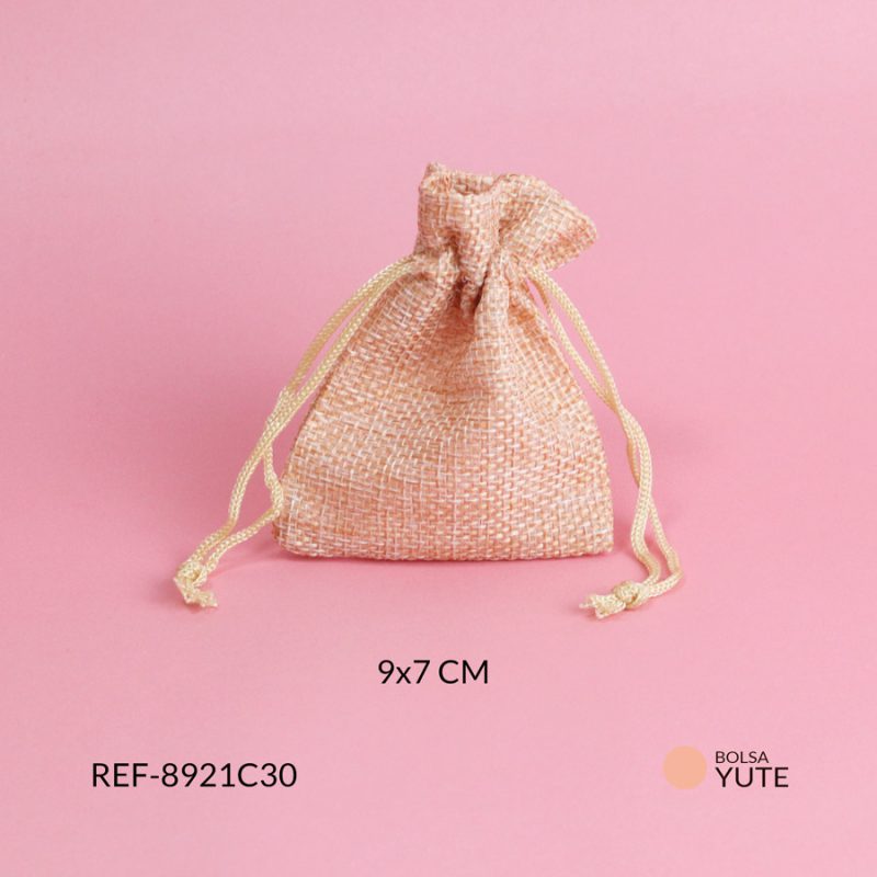 Bolsa yute palo de rosa / 7x9 cm / x unidad / 8921C30 / 8921C30