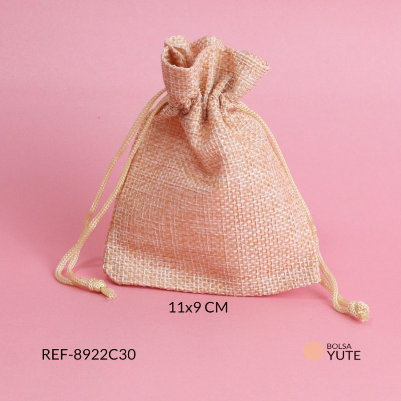 Bolsa Yute palo de rosa 11x9mm / x unidad / Ref-8922C30 / Ref-8922C30