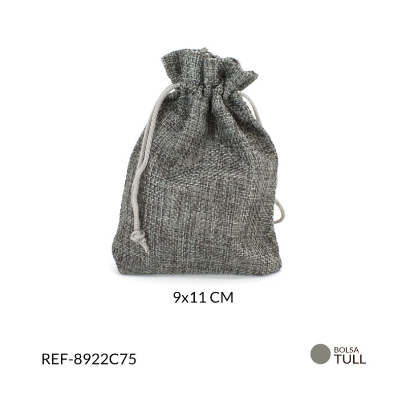 Bolsa Yute Gris  9x11cm / x unidad / Ref-8922C75 / Ref-8922C75