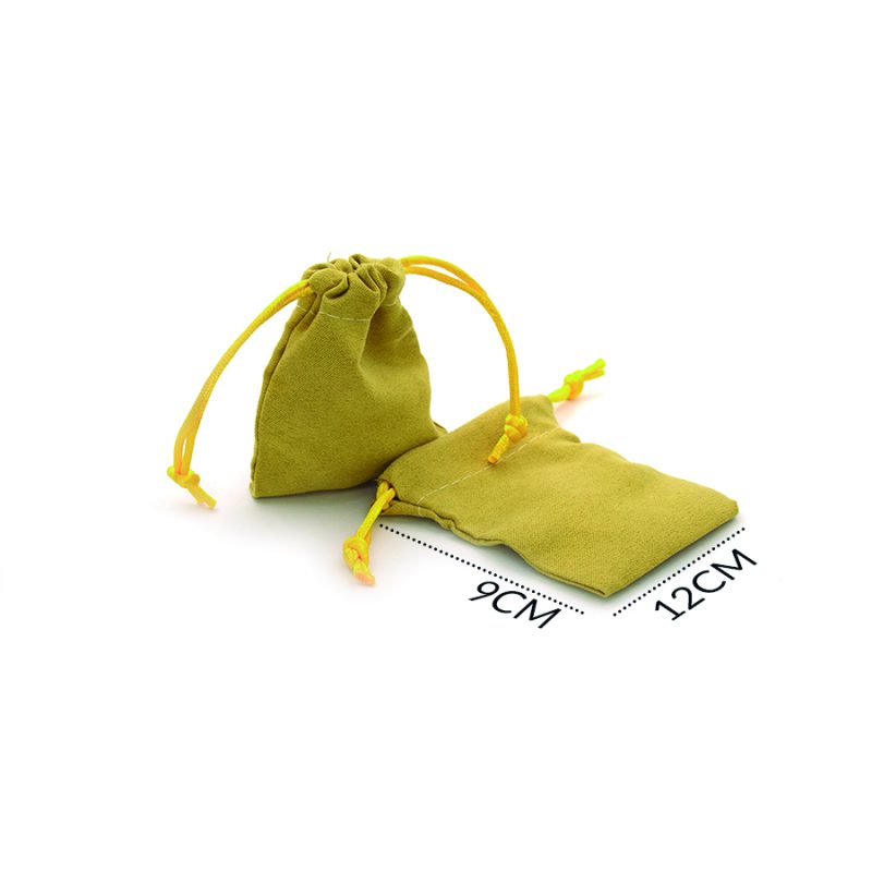 BOLSA GAMUZA 9 X 12CM / color mostaza / POR UNIDAD / REF-8936C3 / REF-8936C3