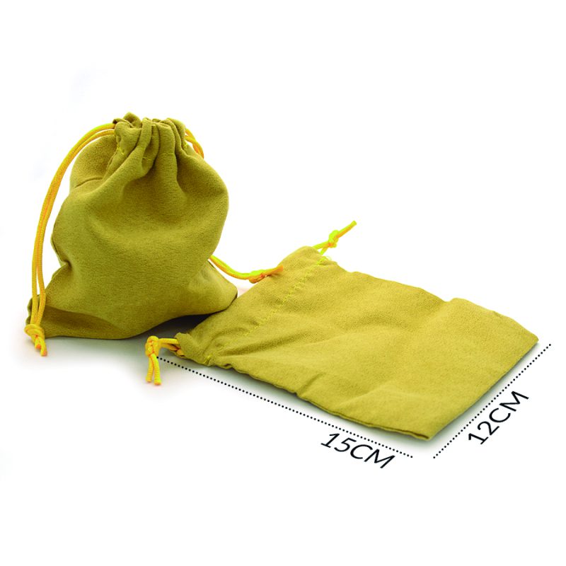 BOLSA GAMUZA 15 X 12CM / color mostaza / POR UNIDAD / REF-8937C3 / REF-8937C3