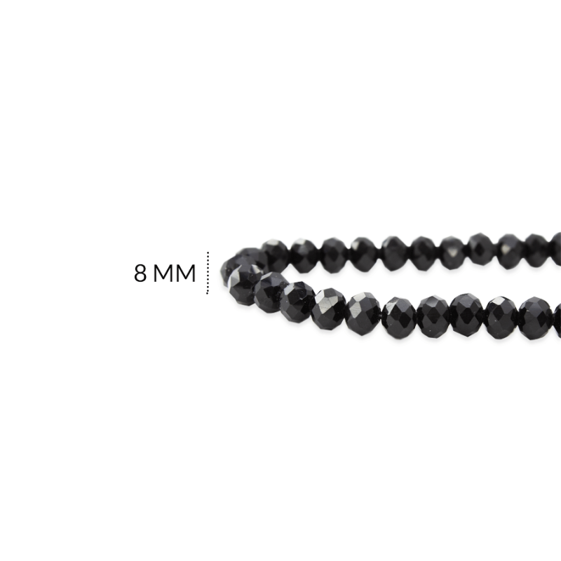 Rondela boreal negro 8mm / x sarta / Ref- 8R001 / Ref-8R001