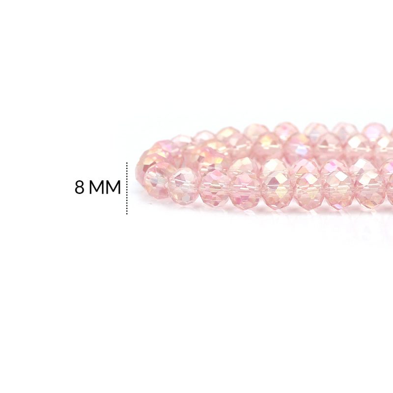Rondela Boreal 8mm Rosado / x sarta / Ref-8R012 / Ref-8R012