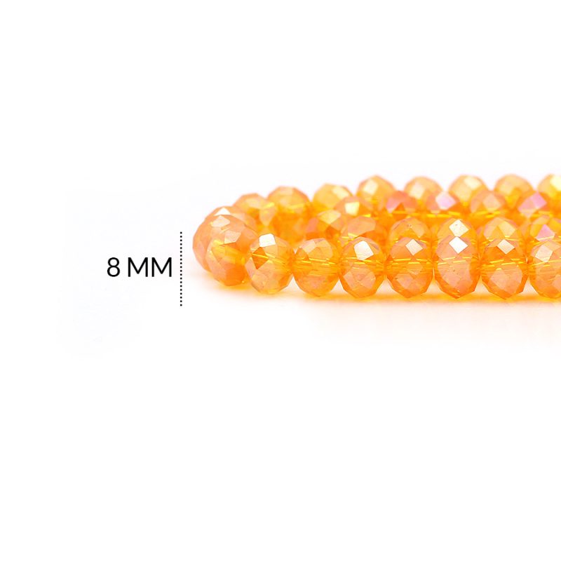 Rondela boreal naranja claro 8mm / x sarta / ref - 8R036