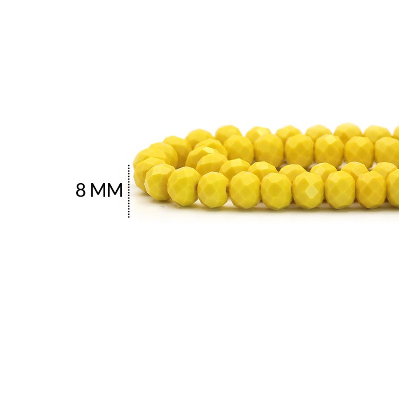 Rondela 8mm mate amarillo bandera / x sarta / REF-8R310