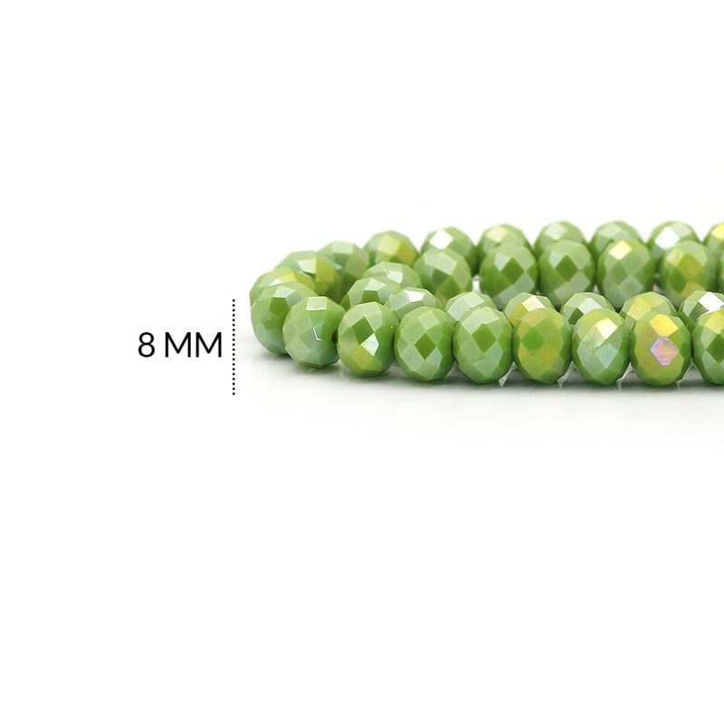 Rondela boreal verde claro 8mm / x sarta / ref - 8R362