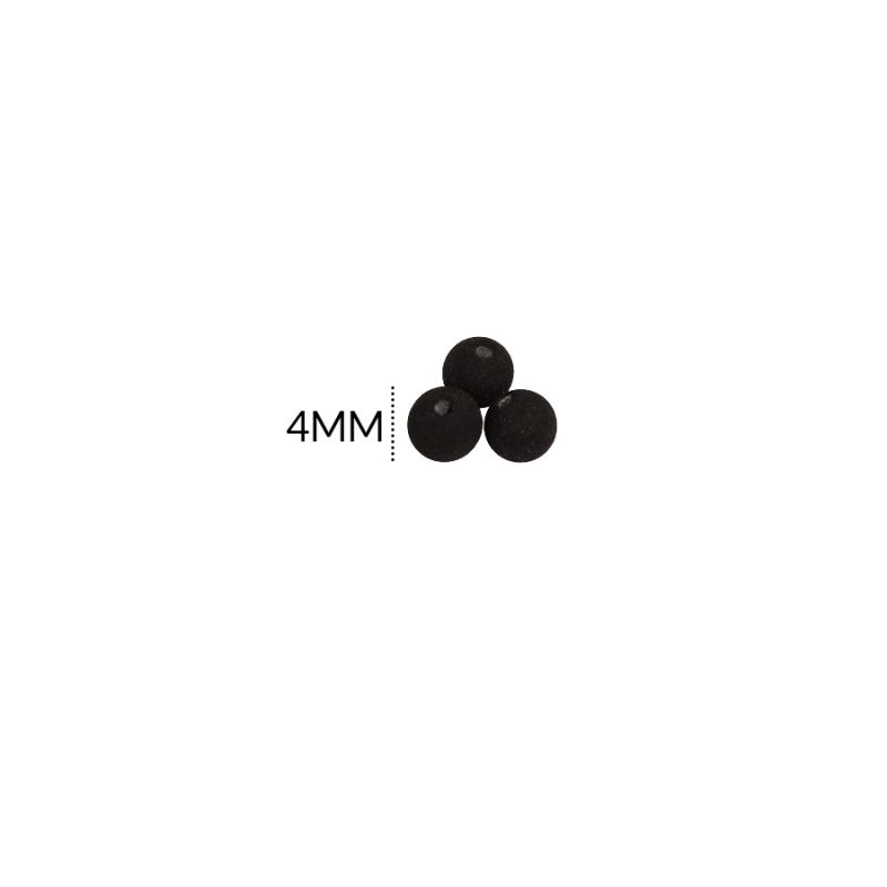 Bola neopreno liso negro #4mm / paquete X 12 unidades / Ref-9599C15 / Ref-9599C15