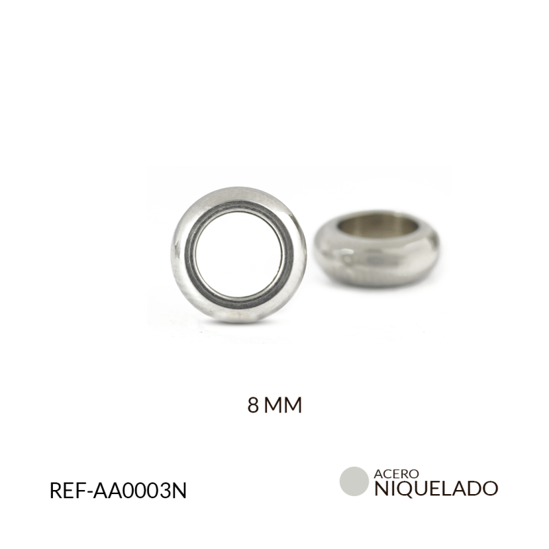 Separador acero arandela juliana 8 mm / Paquete x 6 und / REF-AA0003N