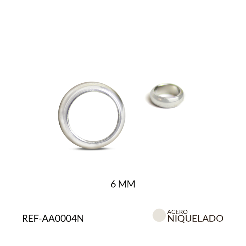 Arandela acero juliana 6mm / paquete x 12 unidades / Ref-AA0004N / Ref-AA0004N