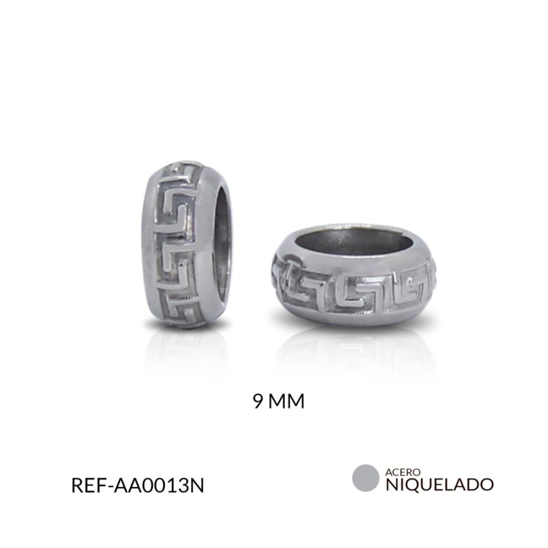 SEPARADOR ACERO ARANDELA LABERINTO JULIANA 9MM / paquete x 12 unidades / Ref-AA0013N