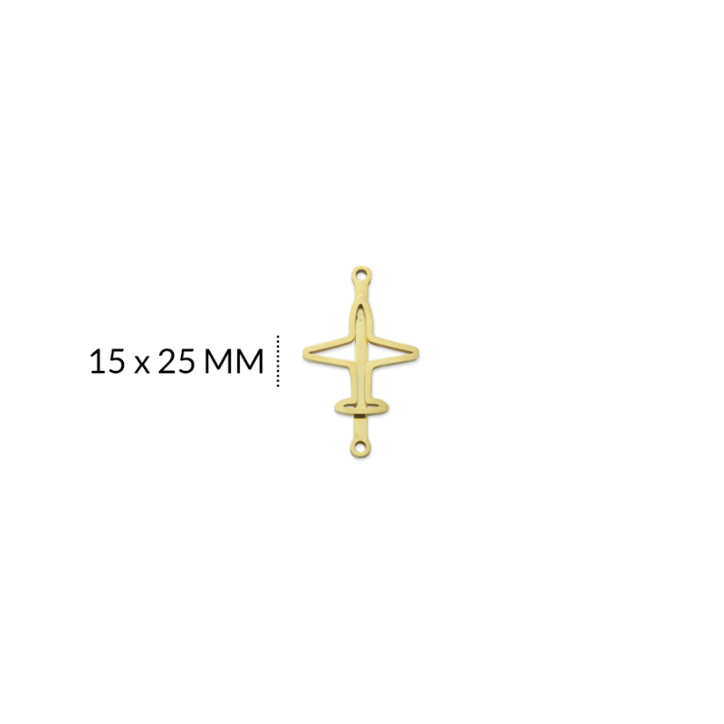 Centro pulsera acero avión 15 x 25 mm / x unidad / REF-AC0042D