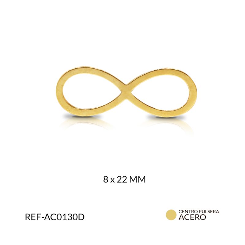 Centro pulsera en acero infinito 8x22mm / x und / Ref-AC0130D / Ref-AC0130D