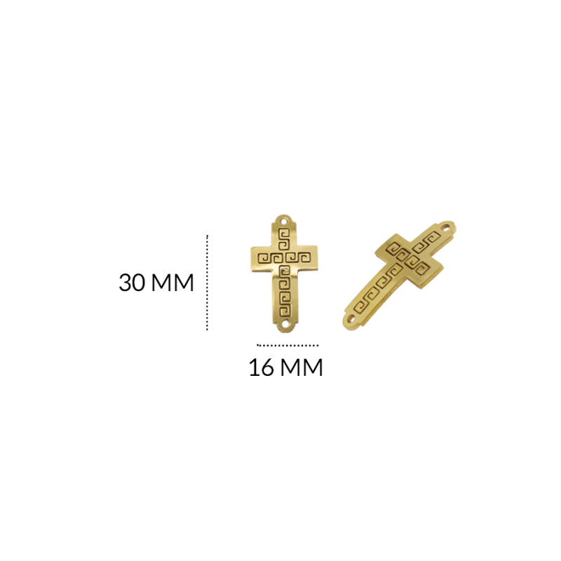 CENTRO PULSERA EN ACERO CRUZ GRABADA LABERINTO / X UNIDAD / REF-AC0152D