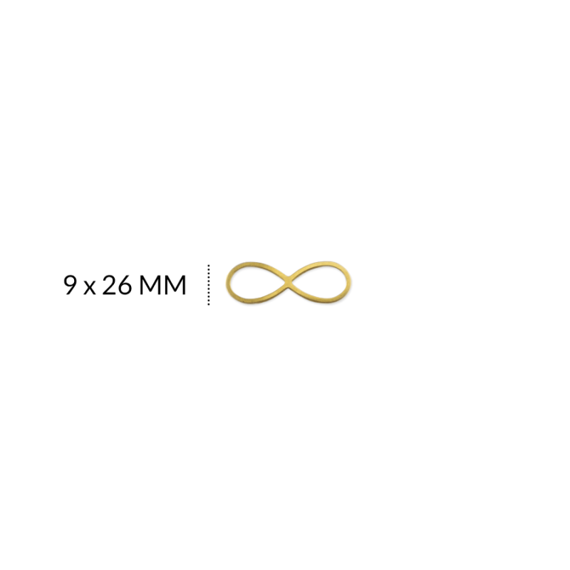 Centro pulsera acero infinito 9 x 26 mm / x und / REF-AC0363D