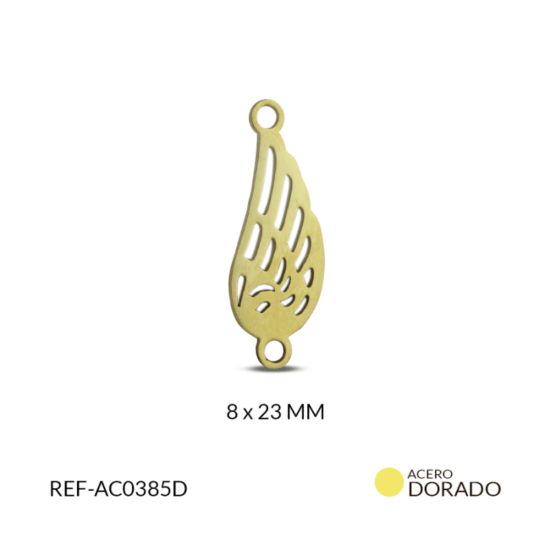 Centro pulsera acero ala 8 x 23 mm / x unidad / Ref-ac0385d
