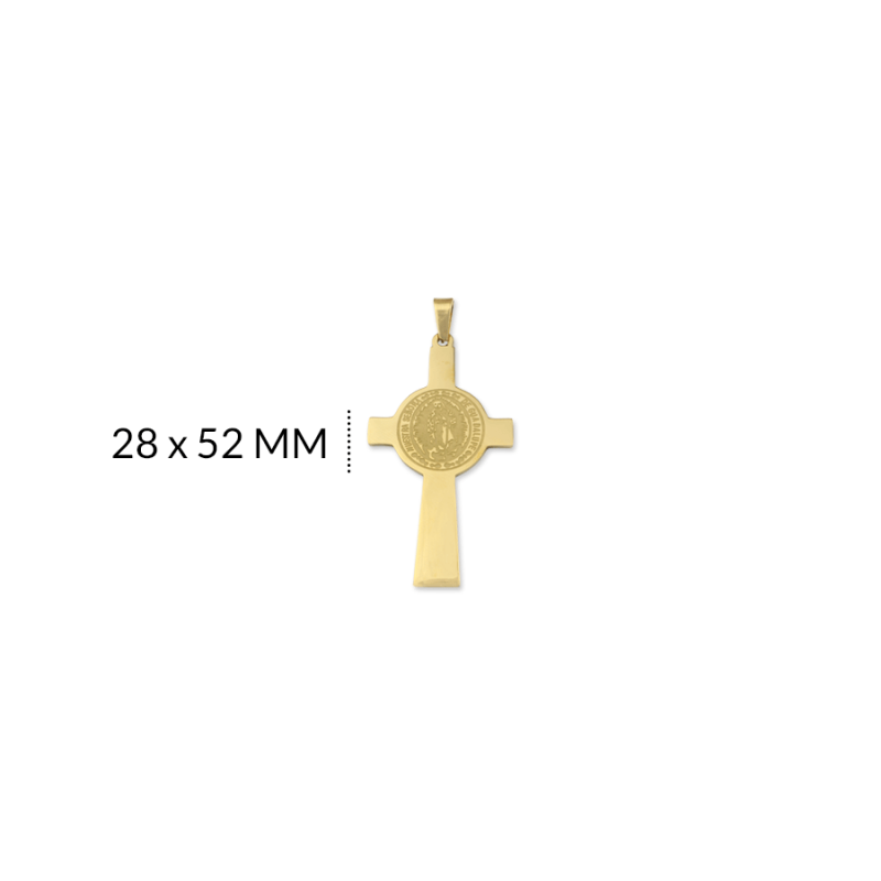 Cruz acero virgen milagrosa grabada 29 x 53 mm / x unidad / REF-AC2107D
