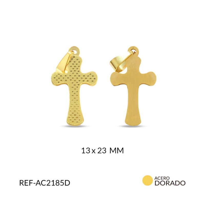 CRUZ ACERO PINTADA (CUADRITOS) 13X23 MM / x UND / Ref-AC2185D