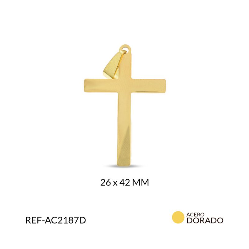 CRUZ ACERO LISA 26x42 MM / x UNIDAD / Ref-AC2187D