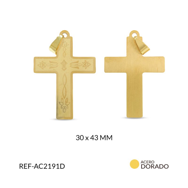 CRUZ ACERO ESTAMPADA INFINITO 30x43 MM / x UNIDAD / Ref-AC2191D