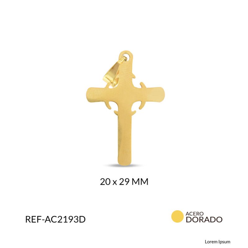 CRUZ ACERO LISA 20x29 MM / x UNIDAD / Ref-AC2193D