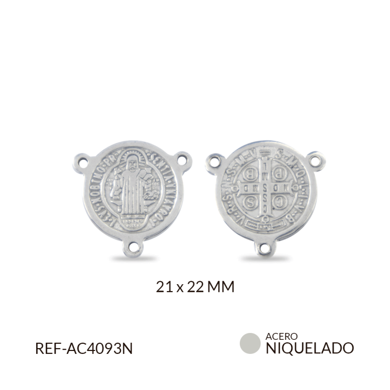 Crucero acero San Benito Fundido redondo 21x 22 mm / x unidad / REF-AC4093N