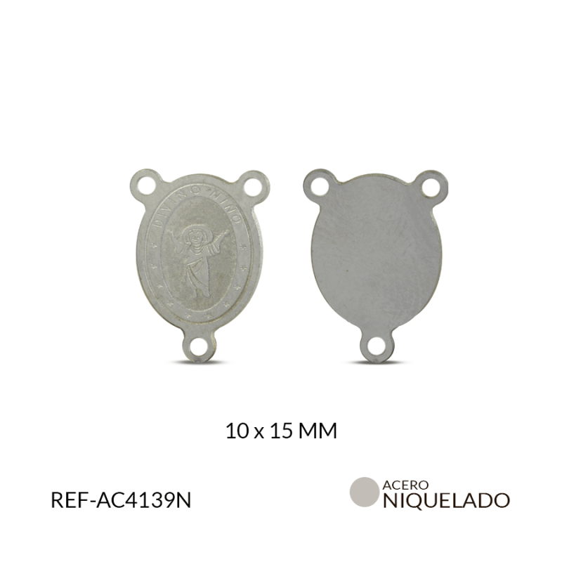 Crucero acero Divino niño 10*15mm / x unidad / Ref-AC4139N