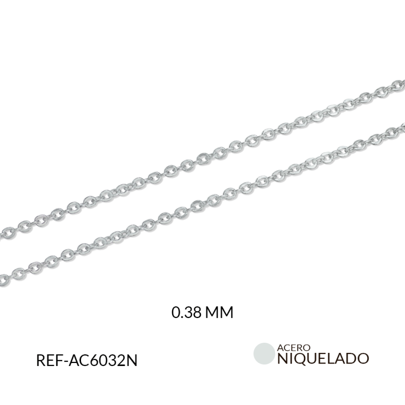 CADENA ACERO PUNTO DIAMANTE 0.38 / x metro / REF-AC6032N