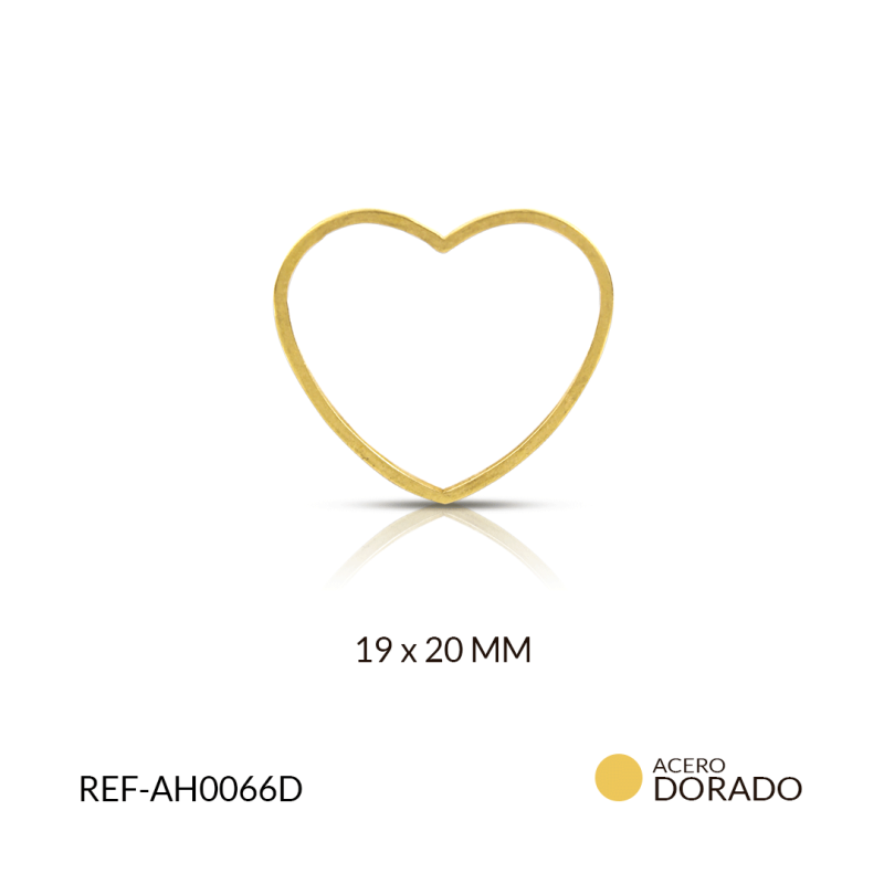 HERRAJE ACERO FIGURA CORAZON 19 X 20 MM / x und / REF-AH0066D