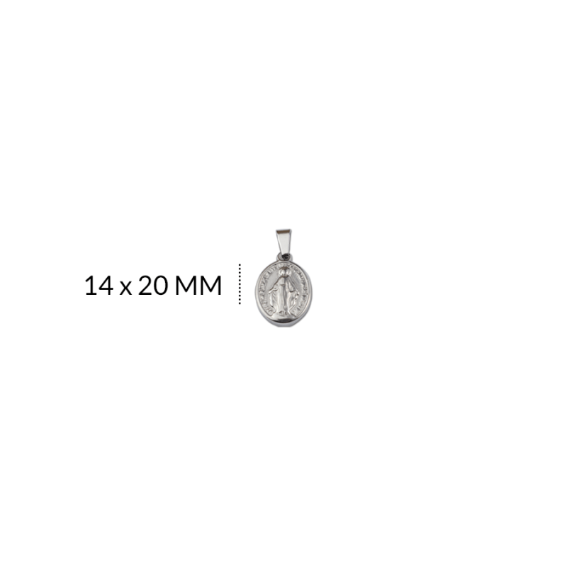 Medalla acero virgen Milagrosa / x und / REF-AM0134N