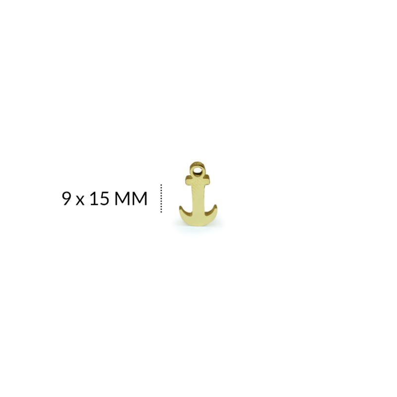 SEPARADOR ACERO ANCLA 9 X 15 MM / color dorado / X UND / REF-AS0166D / REF-AS0166D