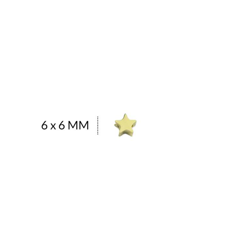 Separador acero estrella lisa 6mm / x unidad / Ref-AS0192D / REF-AS0192D