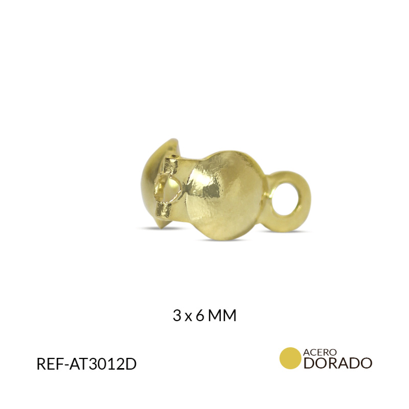 Terminal Acero tapanudo 3x6mm / Paquete x 6 unidades / Ref-AT3012D / Ref-AT3012D