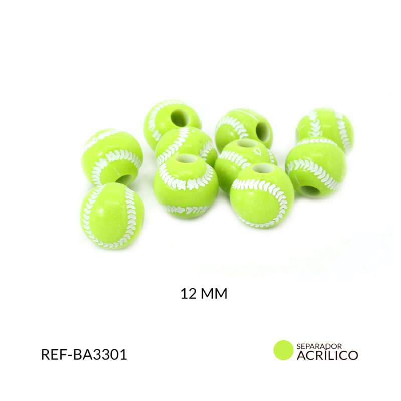Separador acrílico pelota de tenis 12 mm / paquete x 10 gramos / Ref-BA3301