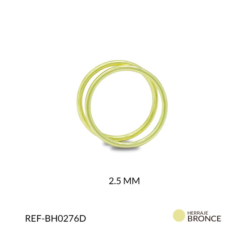 Herraje bronce para arete circulo 2.5 mm / x par  / Ref-BH0276D / Ref-BH0276D