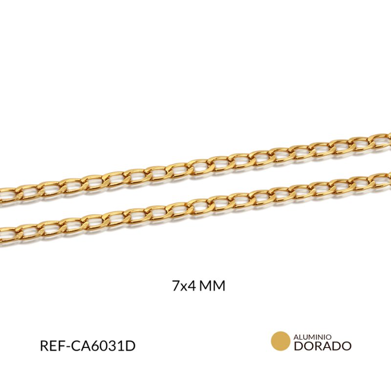 CADENA ALUMINIO ESCALERA 7X4MM / x METRO / Ref-CA6031D