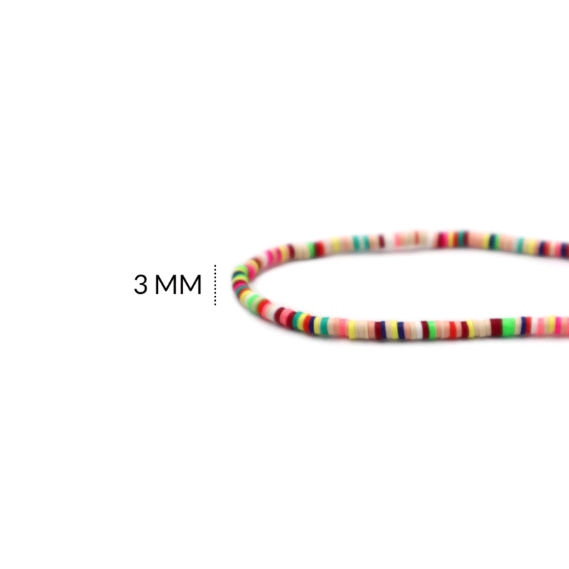 FIMO DISCO MIXTO 3MM /  x sarta de 38 cm aprox / REF-FS413 / REF-FS413