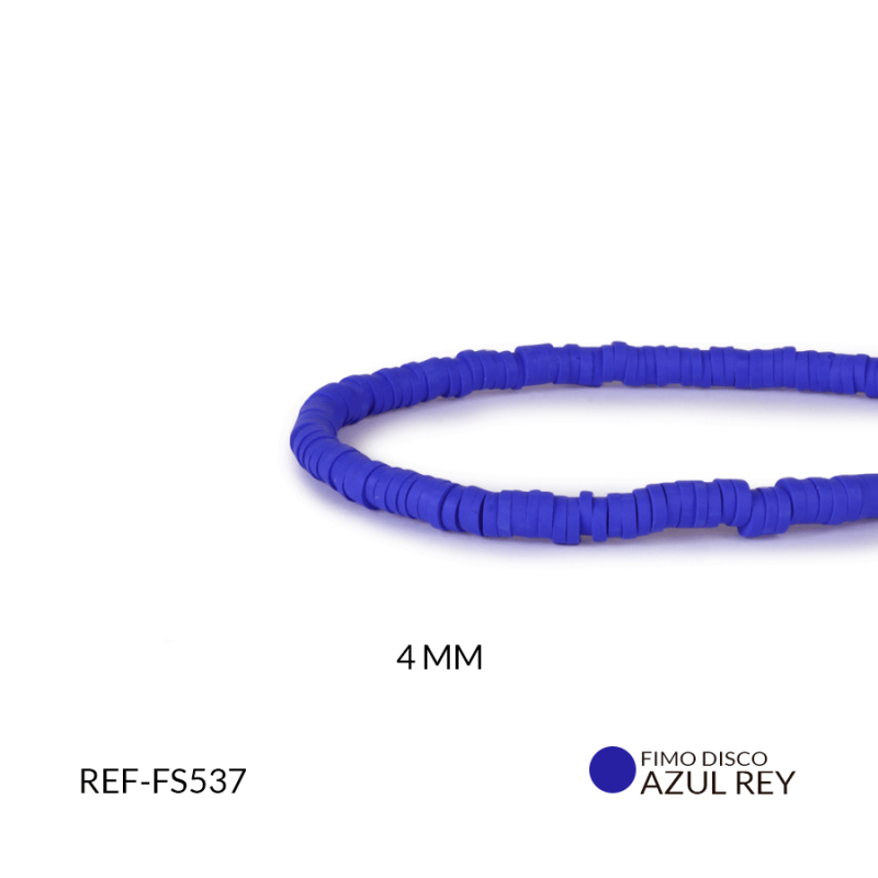 FIMO DISCO AZUL REY  4MM / x SARTA / Ref-FS537