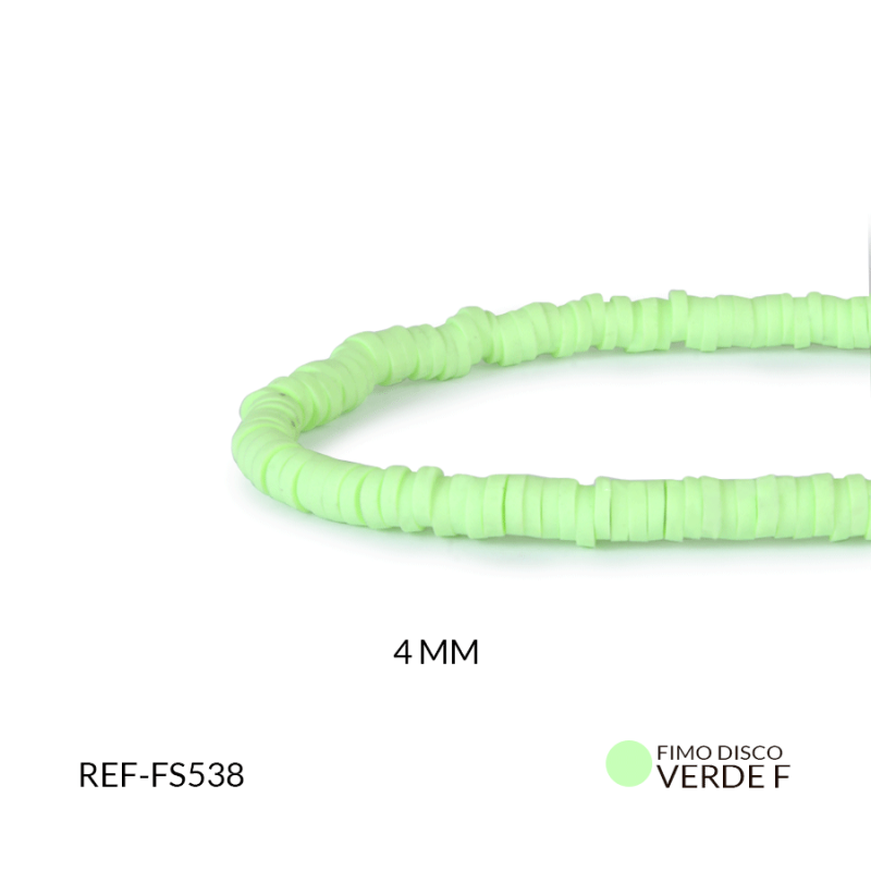 FIMO DISCO VERDE F 4MM / x SARTA / Ref-FS538