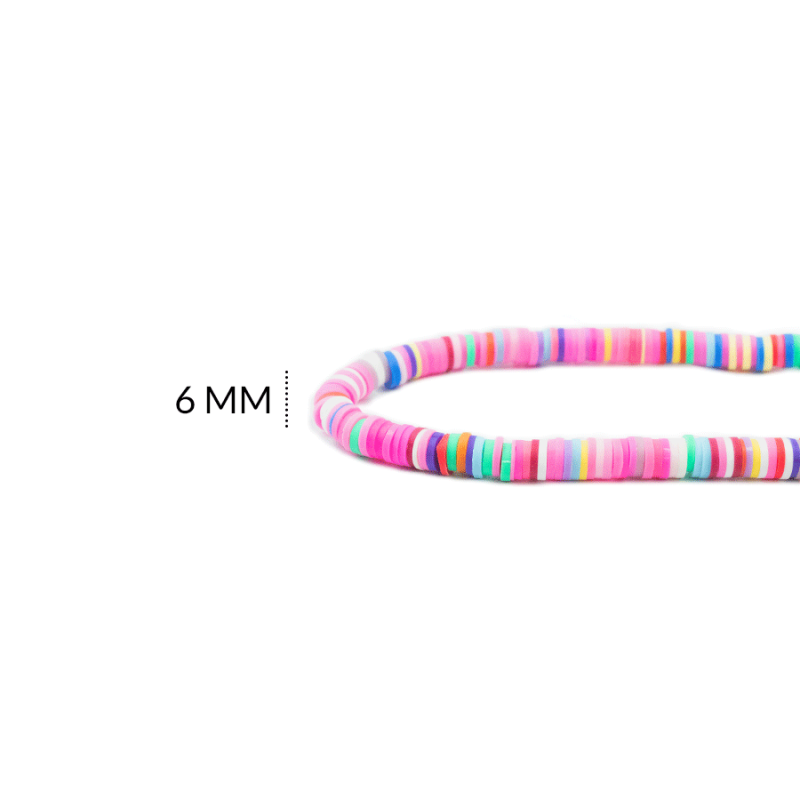 Fimo disco mixto 6MM / x sarta de 39 cm aprox / Ref-FS604 / Ref-FS604