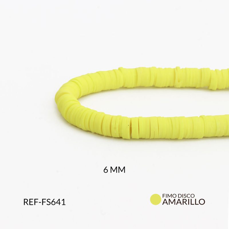 FIMO DISCO AMARILLO P 6MM / x SARTA / Ref-FS641