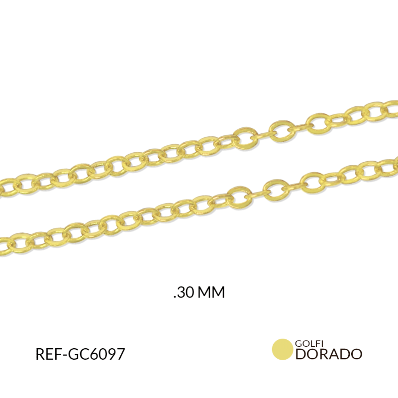 Cadena golfield olimpica redonda 30mm / x metro / REF-GC6097