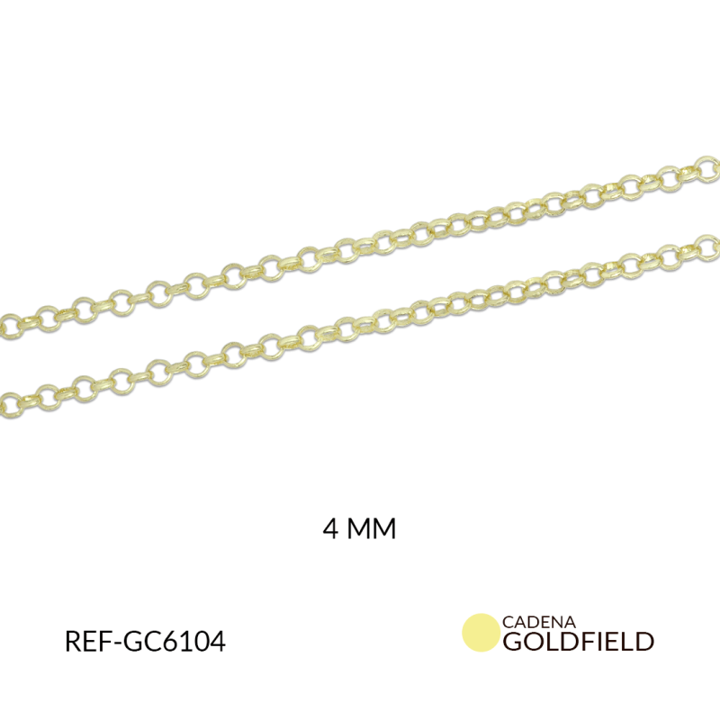 Cadena Goldfilled valentin 4mm / x metro / Ref-GC6104